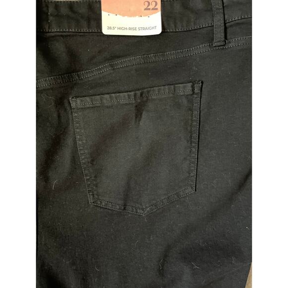 Arula Plus 28.5”‎ High-Rise Cross-Waist Straight Fit Stretch Black Jeans Size 22 - Picture 9 of 9